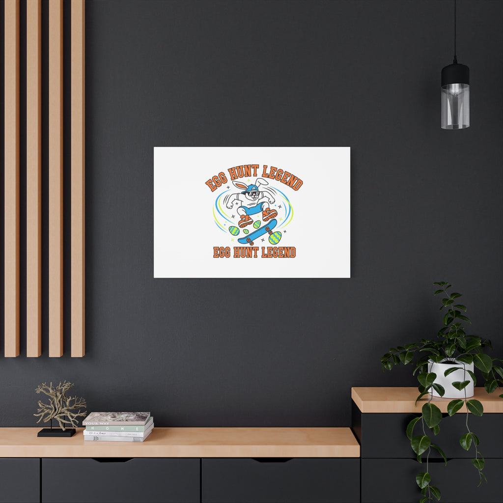 Egg Hunt Legend Canvas | Bold Boys Easter, Egg Hunter Skateboard Dino Egg