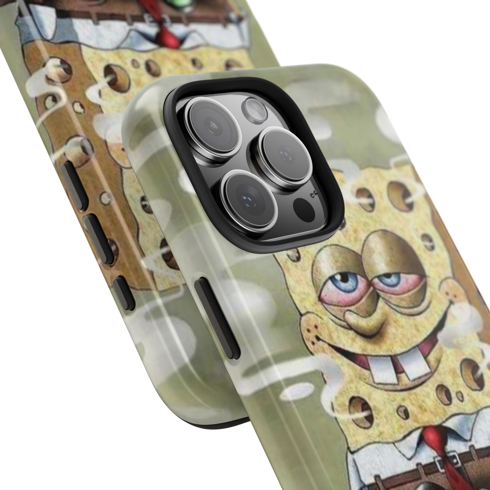 Sponge Parody Tough Phone Case – Stoned Cartoon Sponge Bob with Bong