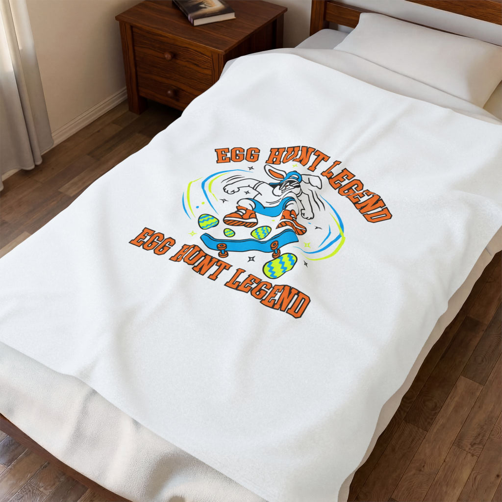 Egg Hunt Legend Blanket | boys Easter, egg hunter graphic