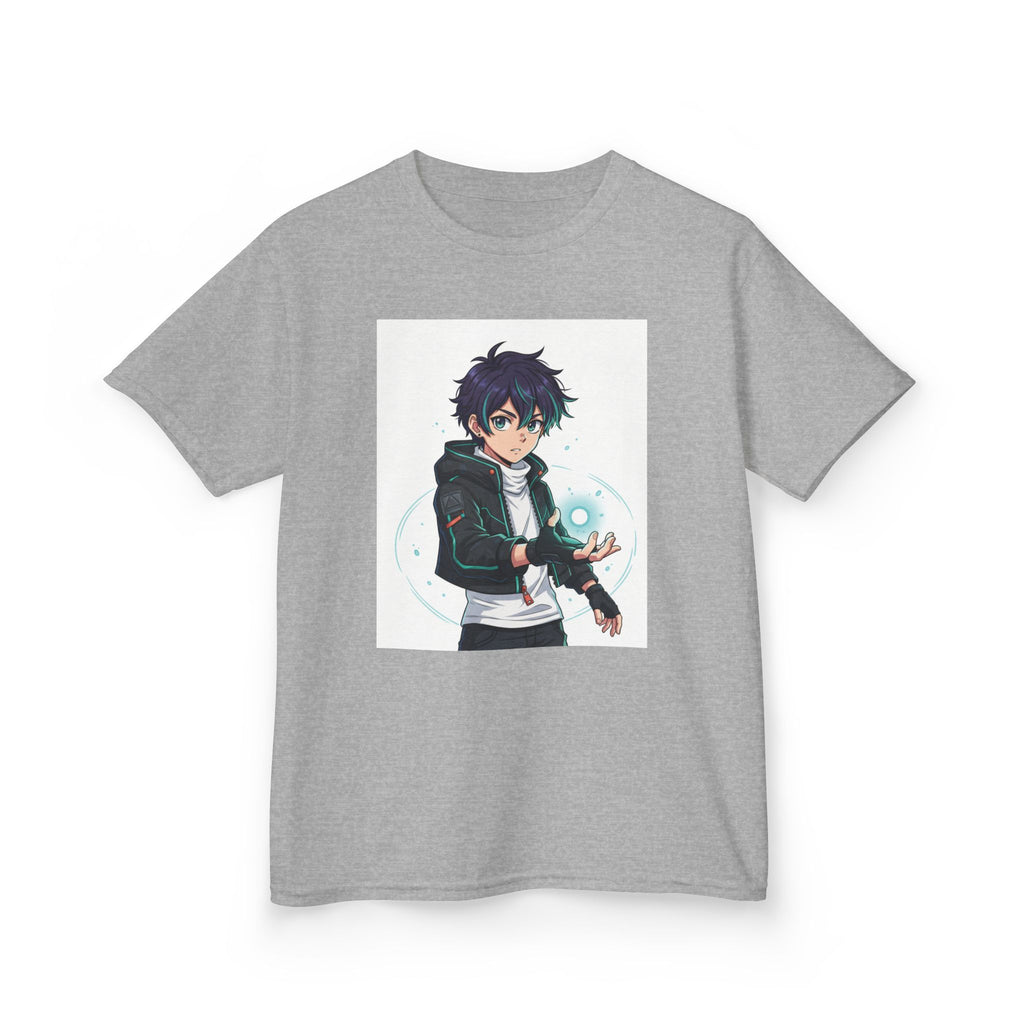 Kids Anime Mage T‑Shirt — Cute Boy Sorcerer Graphic Tee