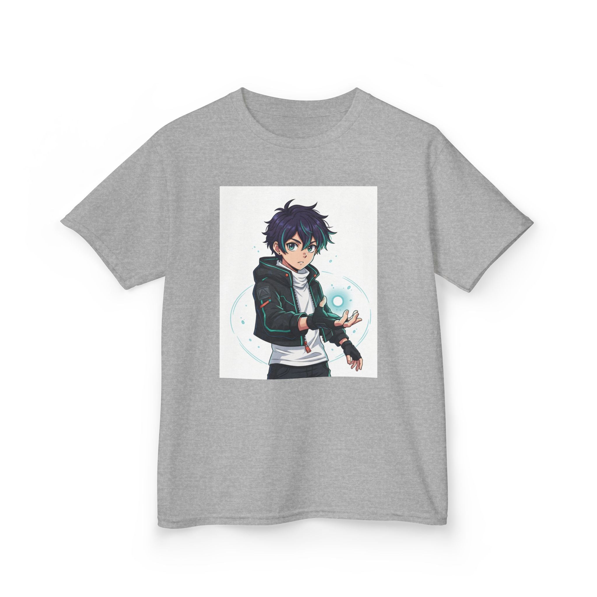 Kids Anime Mage T‑Shirt — Cute Boy Sorcerer Graphic Tee