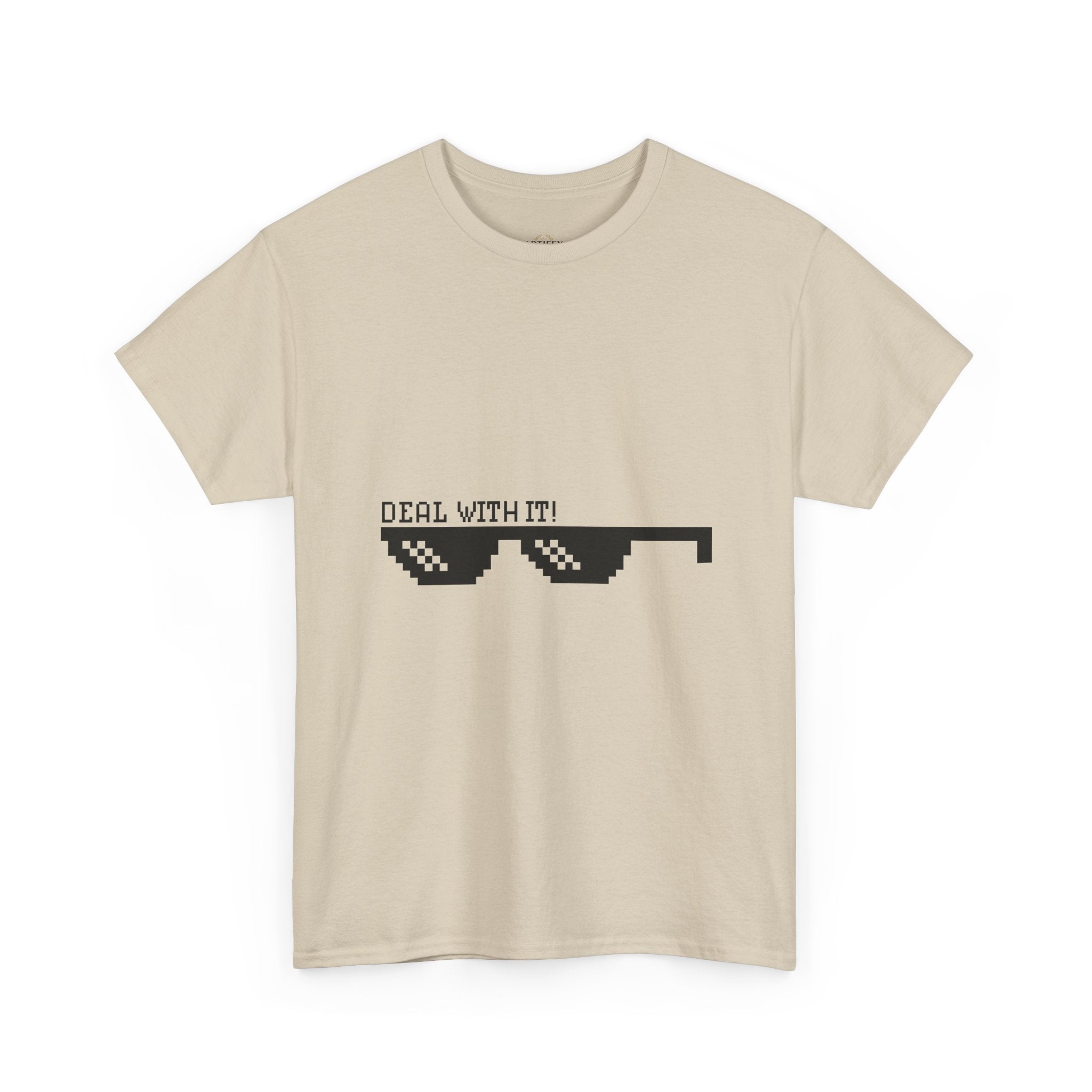 Just Do It Tomorrow Tee — 'Deal With It' Pixel Sunglasses Graphic T‑Shirt