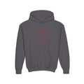 Youth Hoodie — Minimal Valentine Heart Hands "I (heart) you" Design