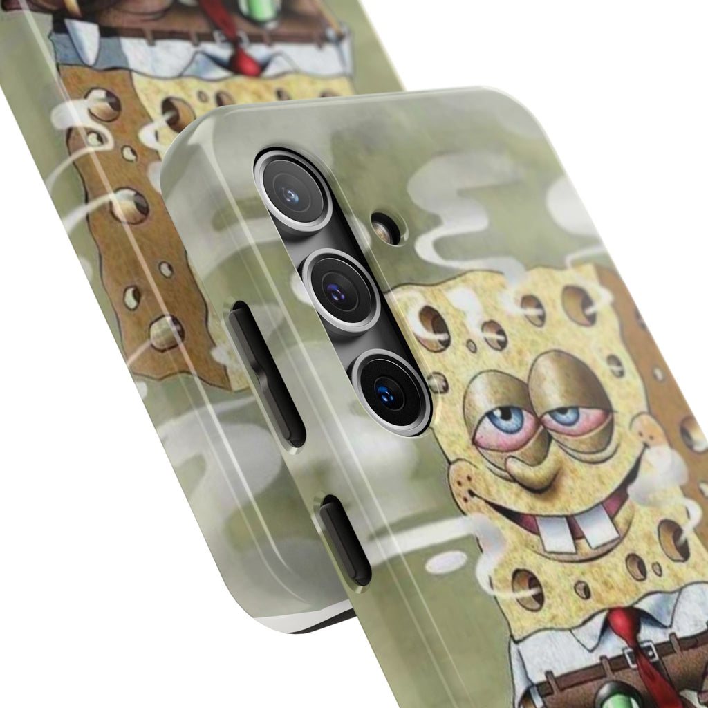 Sponge Parody Tough Phone Case – Stoned Cartoon Sponge Bob with Bong