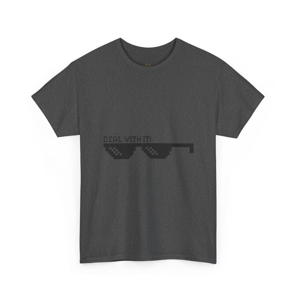 Just Do It Tomorrow Tee — 'Deal With It' Pixel Sunglasses Graphic T‑Shirt