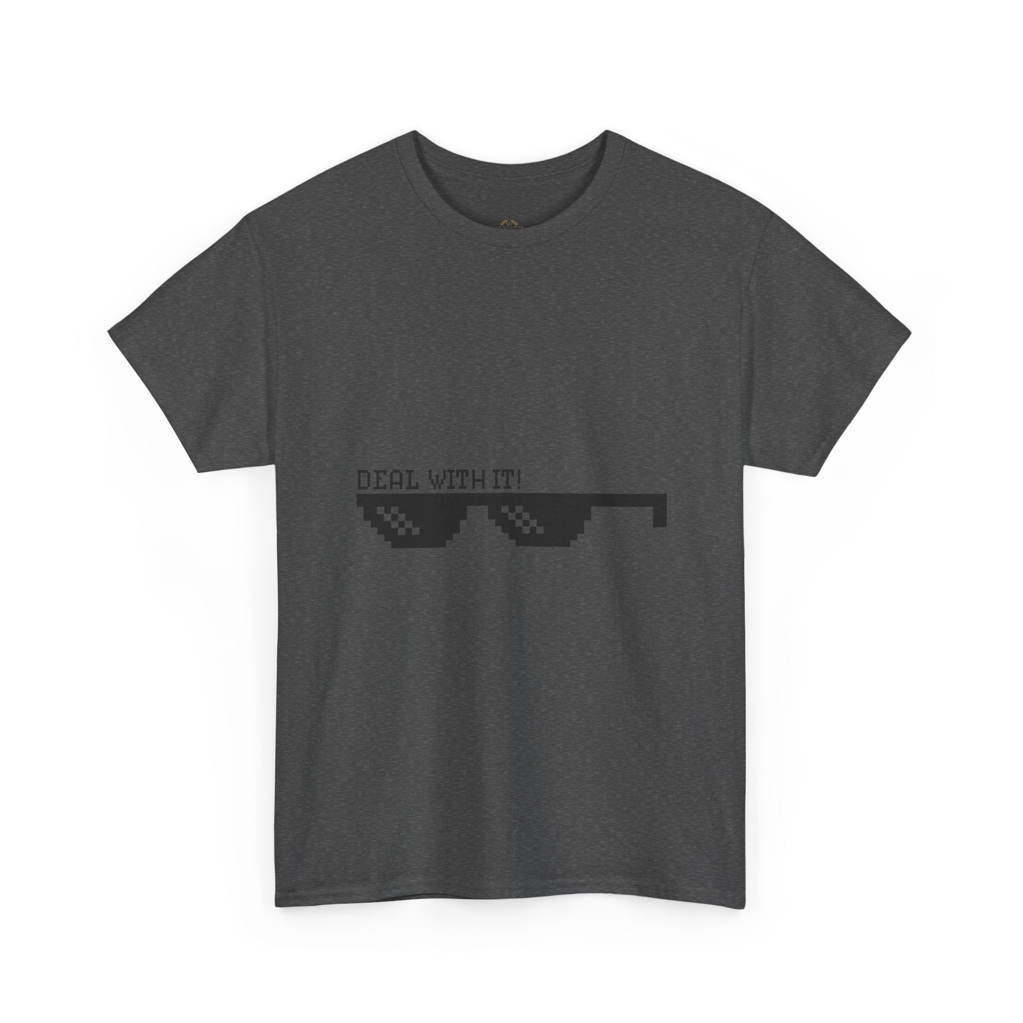 Just Do It Tomorrow Tee — 'Deal With It' Pixel Sunglasses Graphic T‑Shirt