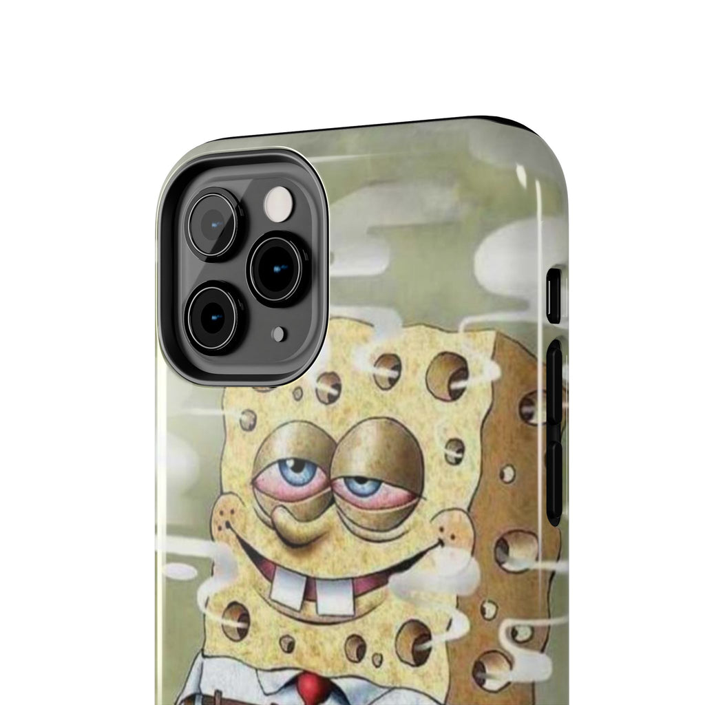 Sponge Parody Tough Phone Case – Stoned Cartoon Sponge Bob with Bong