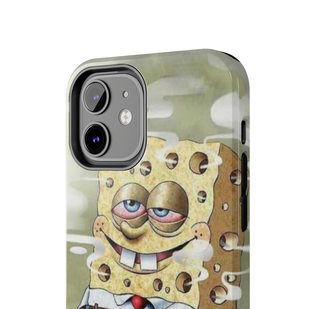 Sponge Parody Tough Phone Case – Stoned Cartoon Sponge Bob with Bong