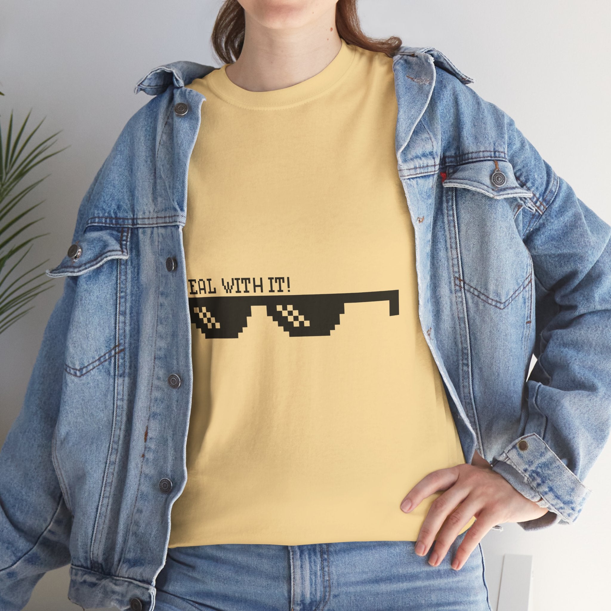 Just Do It Tomorrow Tee — 'Deal With It' Pixel Sunglasses Graphic T‑Shirt