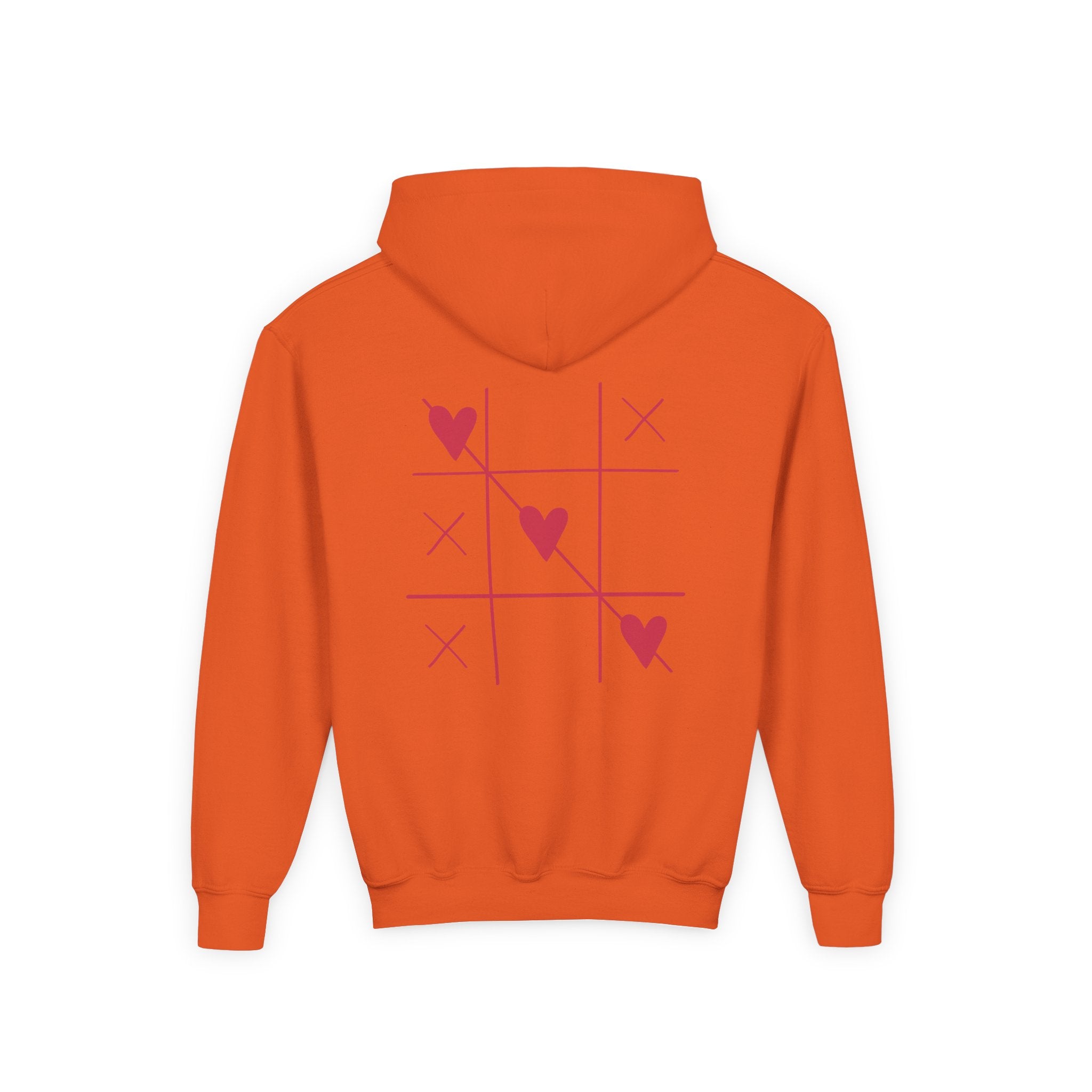 Youth Hoodie — Minimal Valentine Heart Hands "I (heart) you" Design