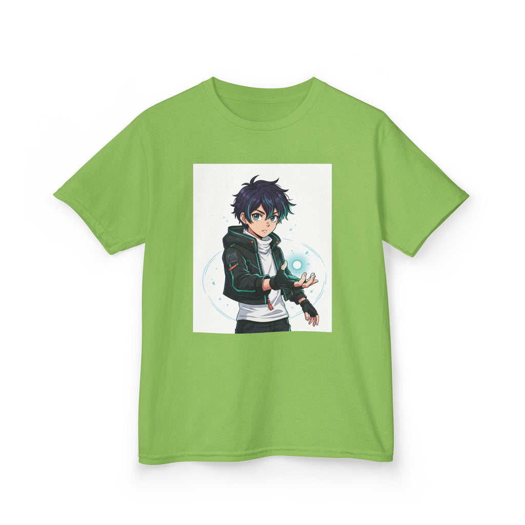 Kids Anime Mage T‑Shirt — Cute Boy Sorcerer Graphic Tee