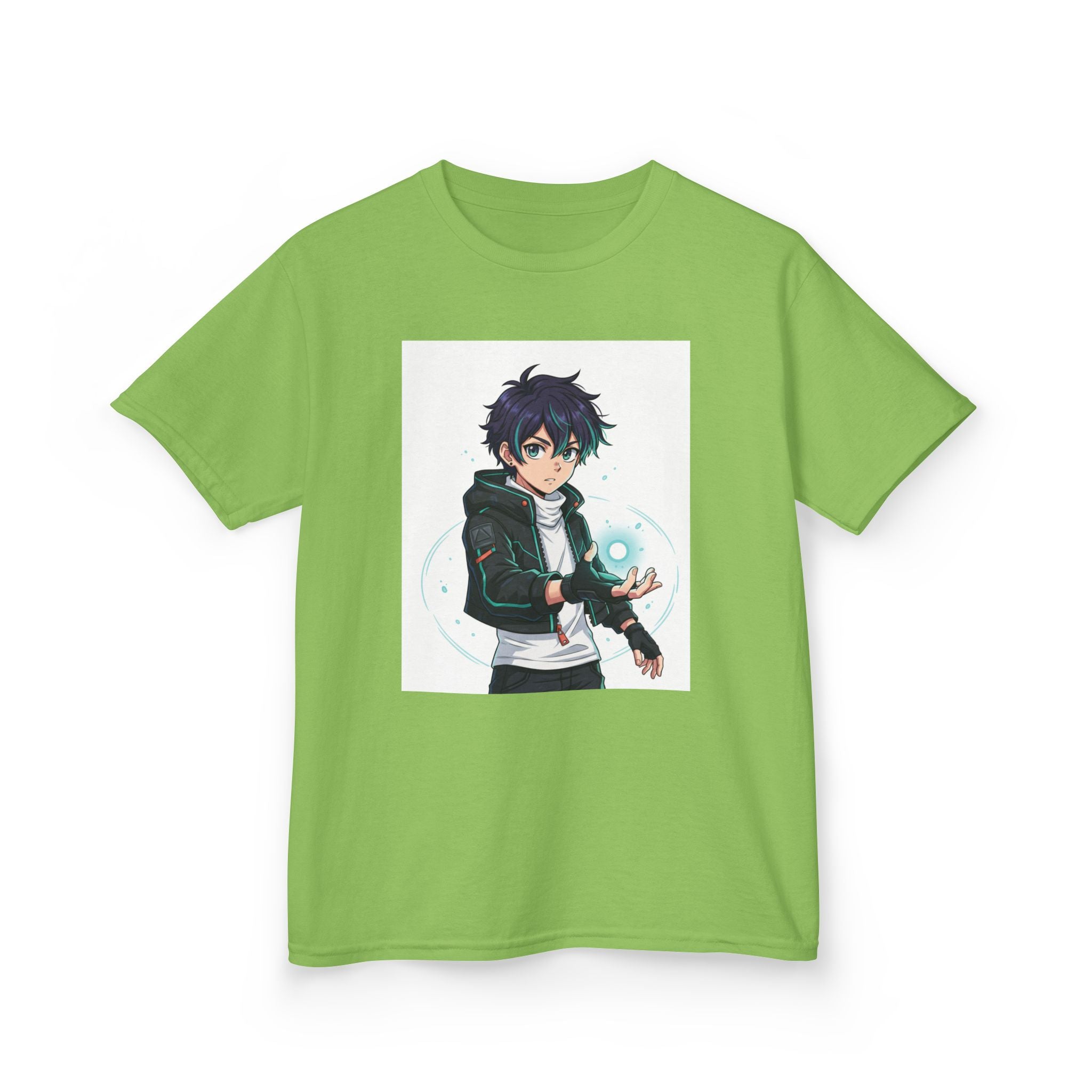Kids Anime Mage T‑Shirt — Cute Boy Sorcerer Graphic Tee