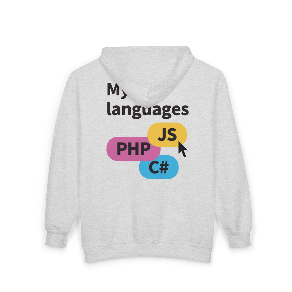 Monster Face Zip Hoodie — Playful Cartoon Splat Design