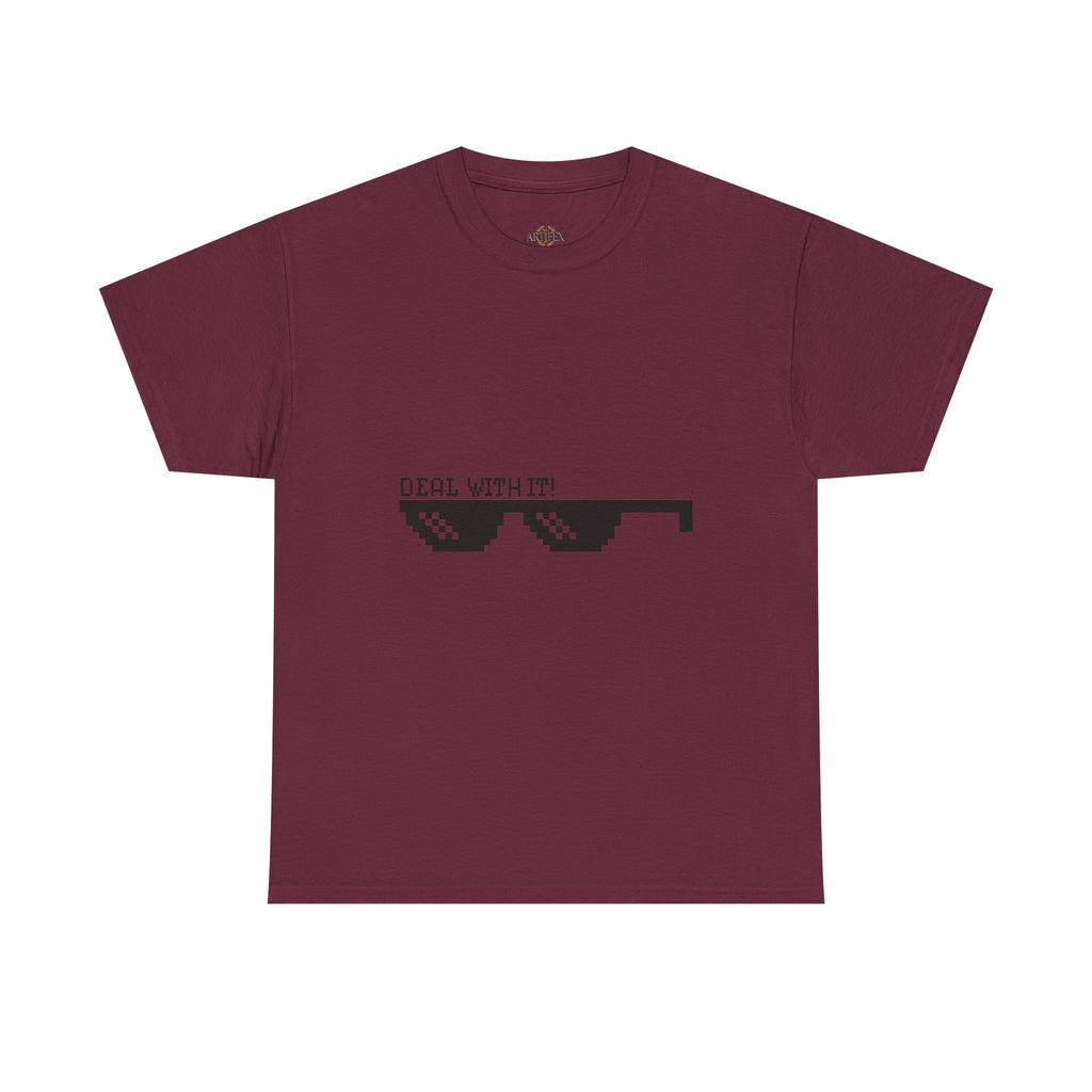 Just Do It Tomorrow Tee — 'Deal With It' Pixel Sunglasses Graphic T‑Shirt