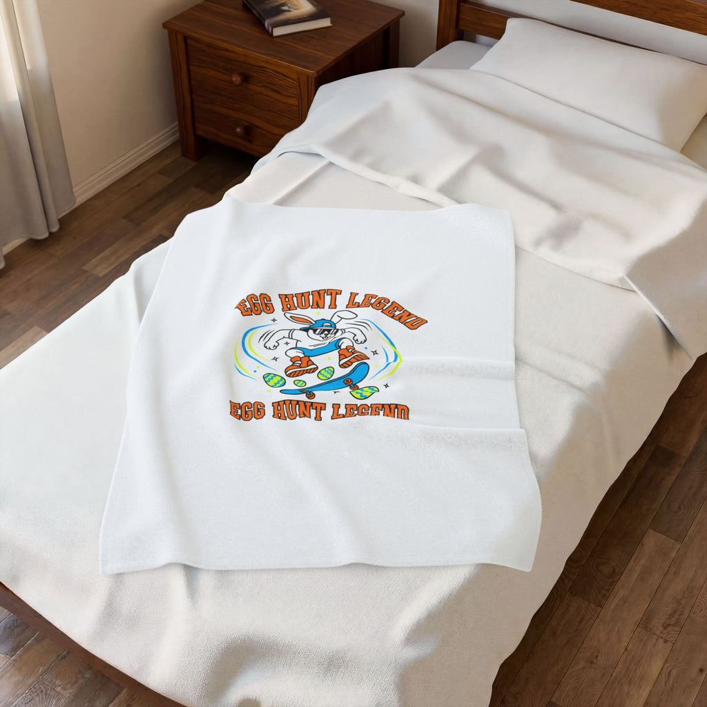 Egg Hunt Legend Blanket | boys Easter, egg hunter graphic