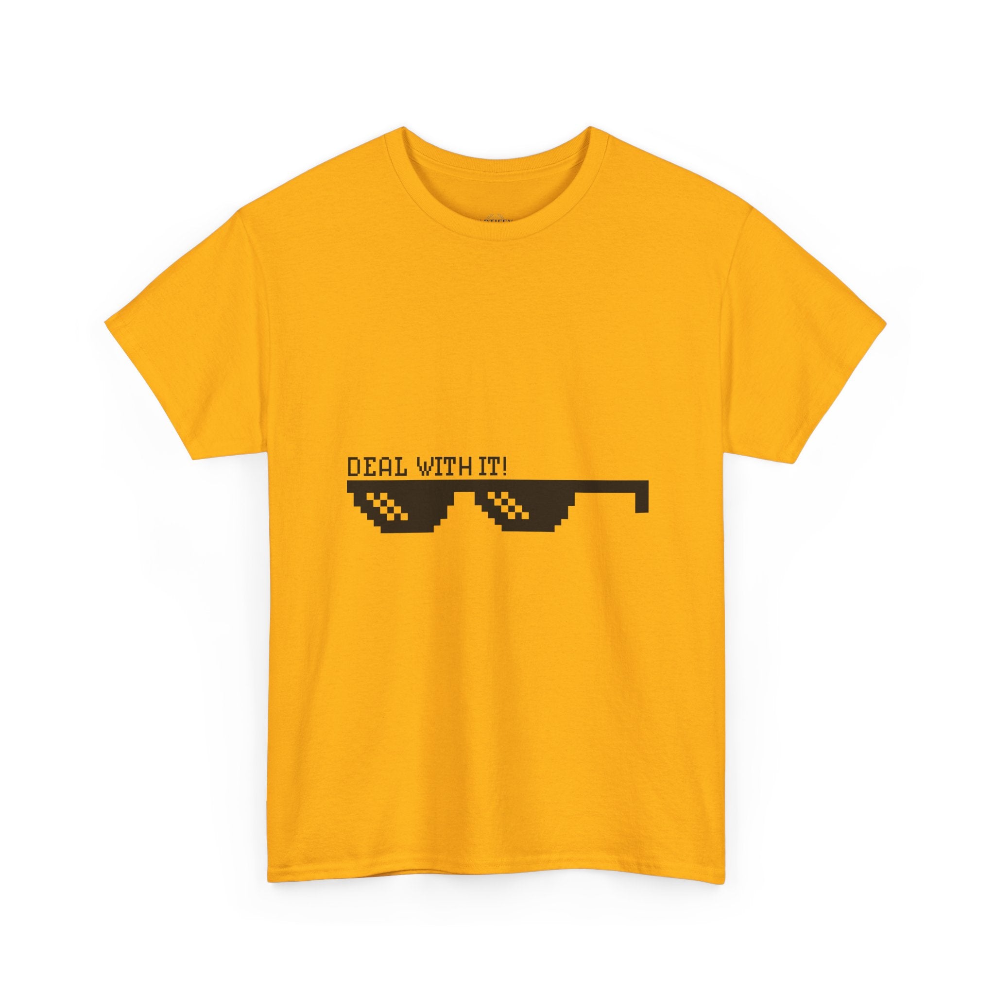 Just Do It Tomorrow Tee — 'Deal With It' Pixel Sunglasses Graphic T‑Shirt
