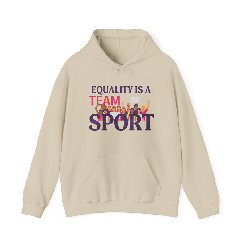 Equality Is a Team Sport Hoodie — Inclusive Team Unity Sweatshirt