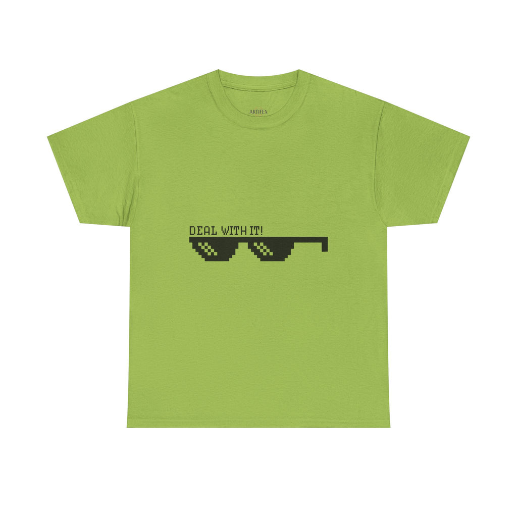 Just Do It Tomorrow Tee — 'Deal With It' Pixel Sunglasses Graphic T‑Shirt