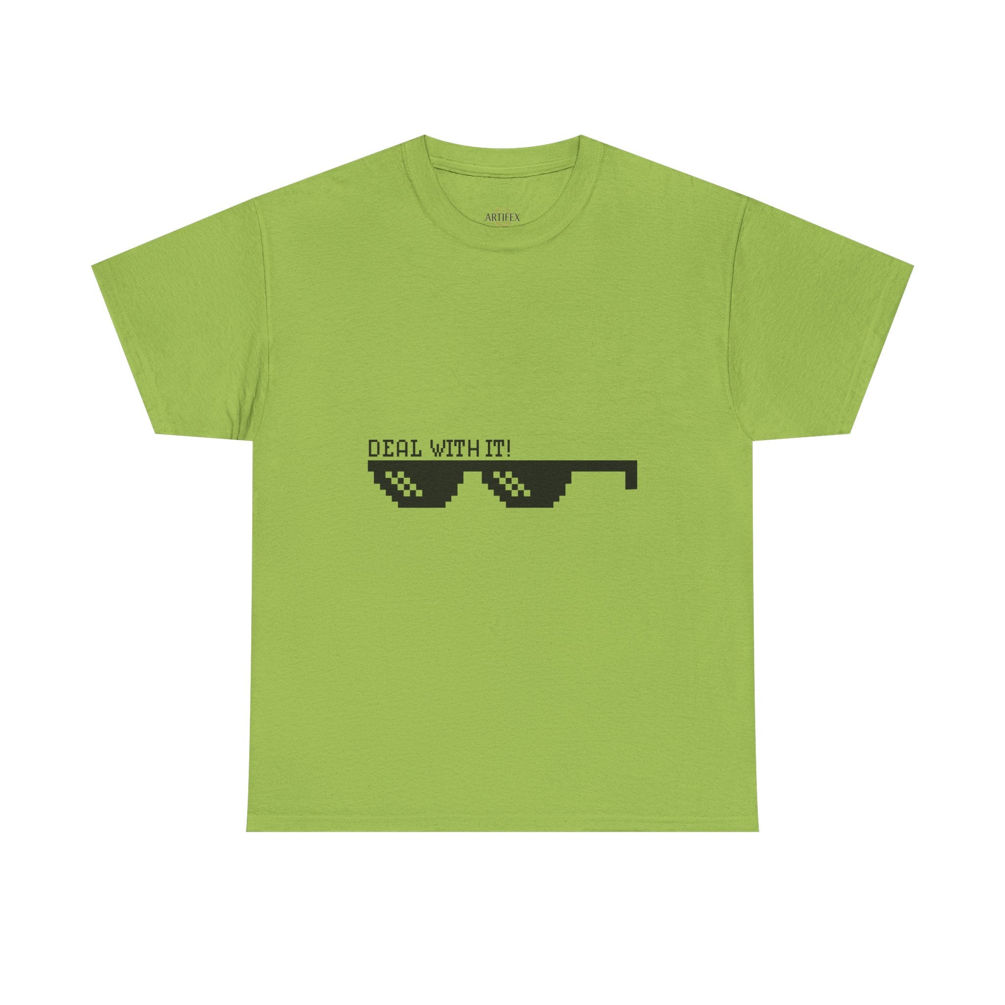 Just Do It Tomorrow Tee — 'Deal With It' Pixel Sunglasses Graphic T‑Shirt