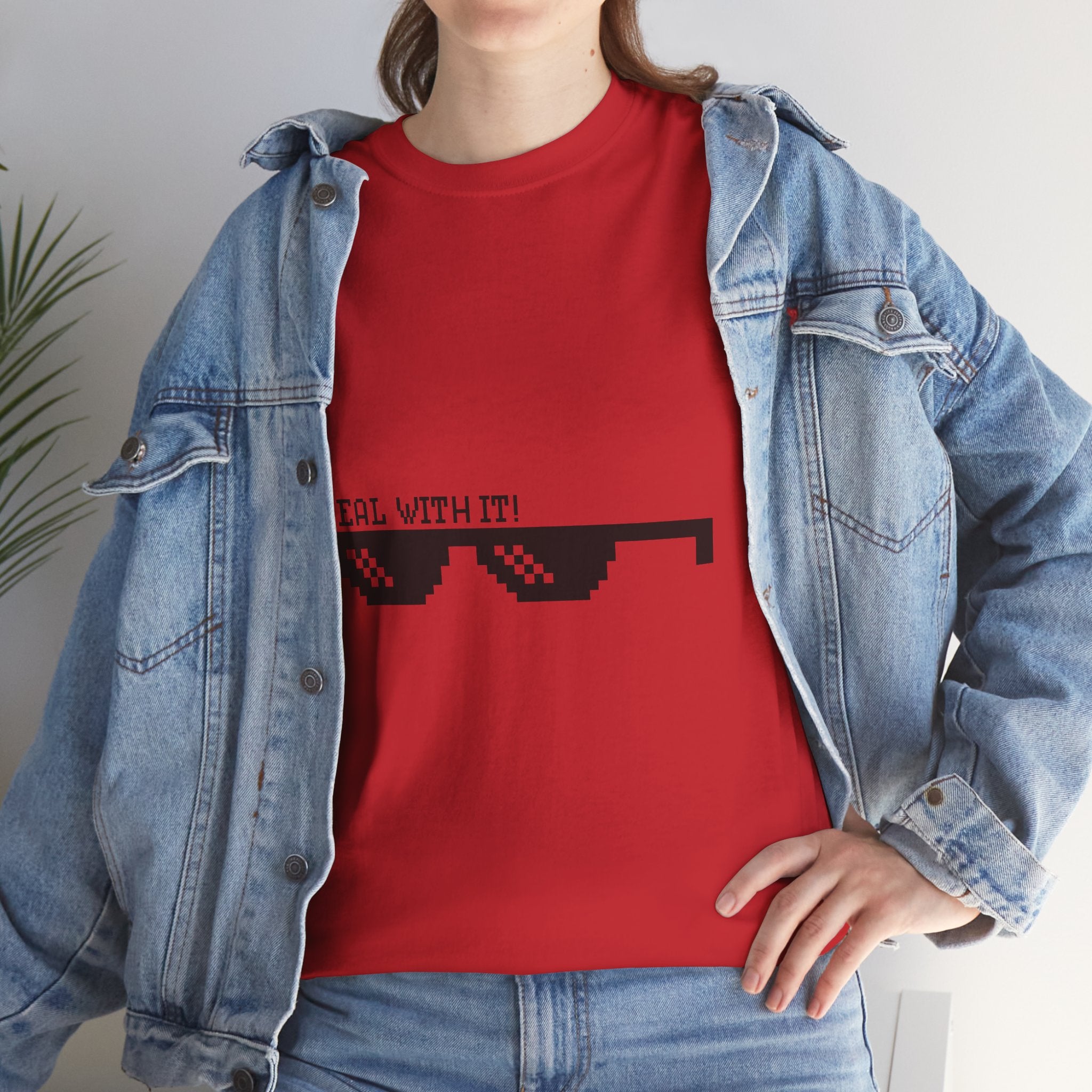 Just Do It Tomorrow Tee — 'Deal With It' Pixel Sunglasses Graphic T‑Shirt