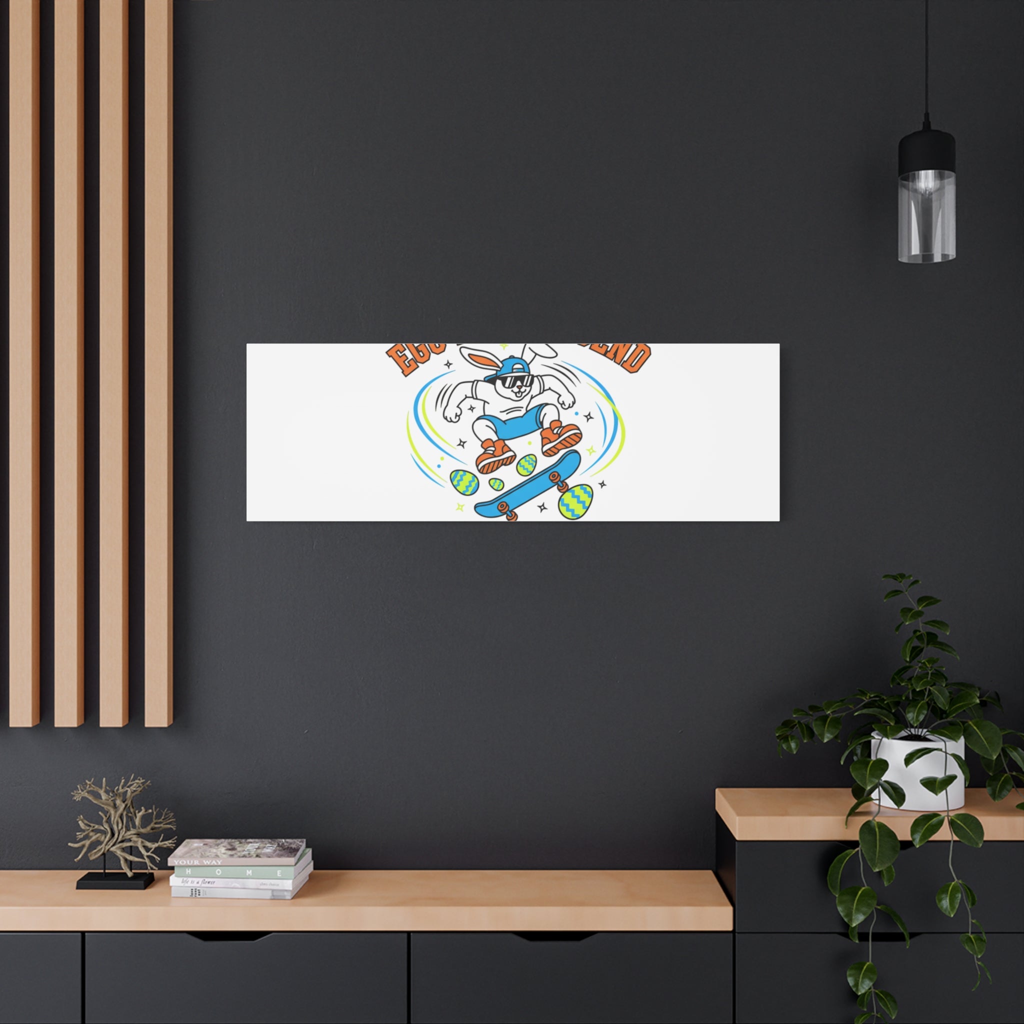 Egg Hunt Legend Canvas | Bold Boys Easter, Egg Hunter Skateboard Dino Egg