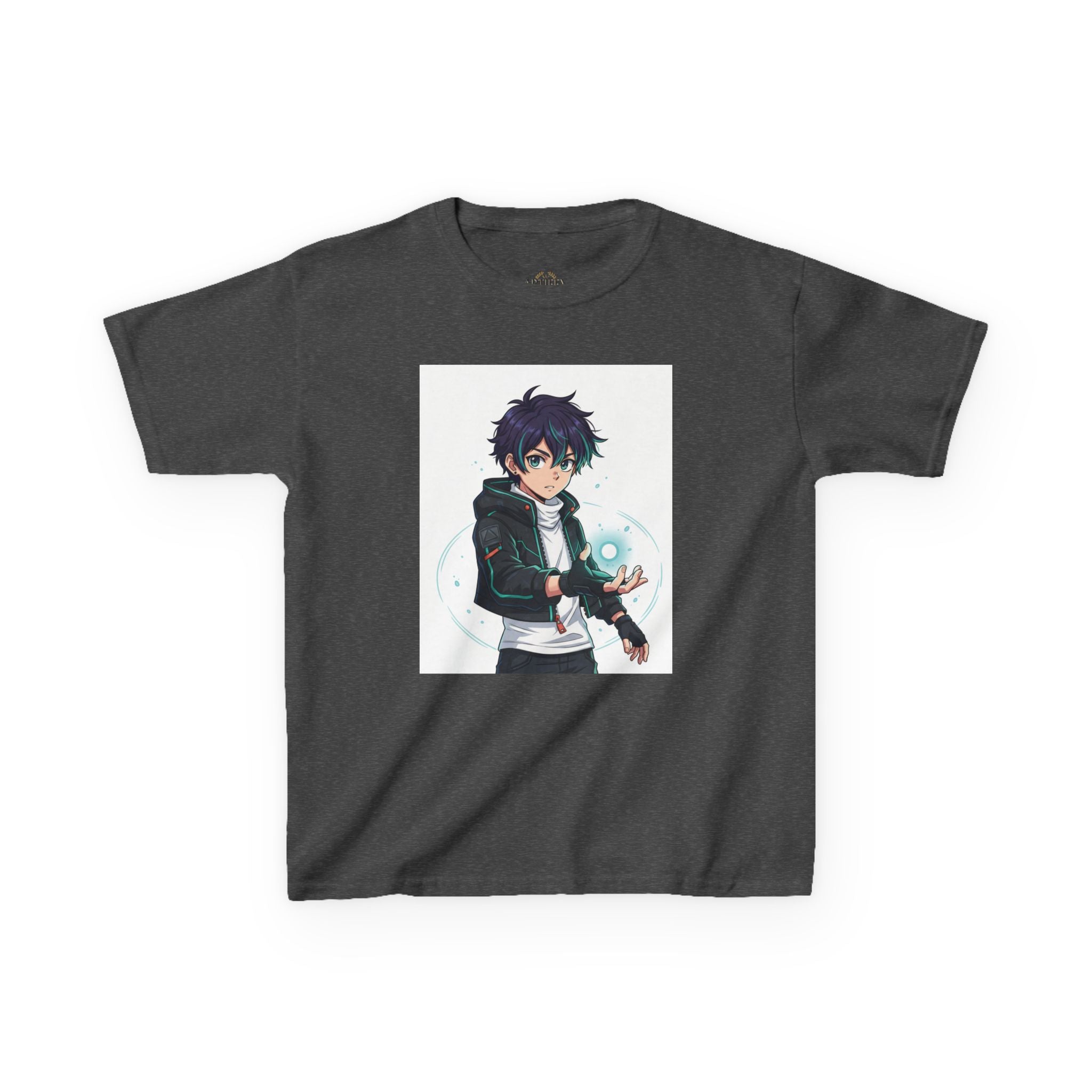Kids Anime Mage T‑Shirt — Cute Boy Sorcerer Graphic Tee