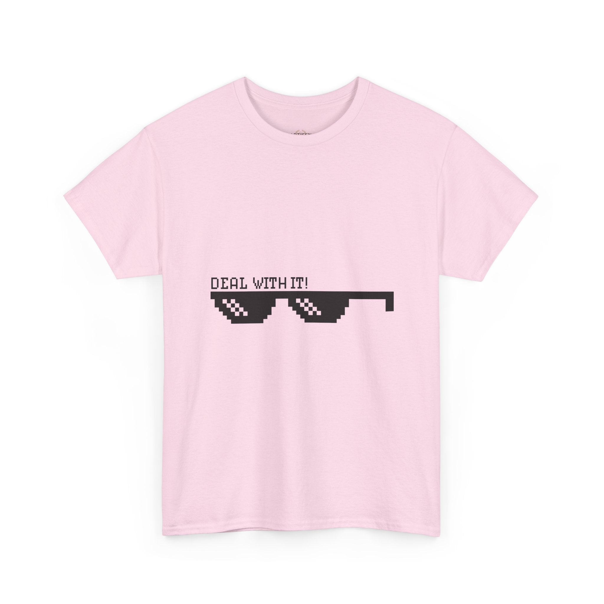 Just Do It Tomorrow Tee — 'Deal With It' Pixel Sunglasses Graphic T‑Shirt