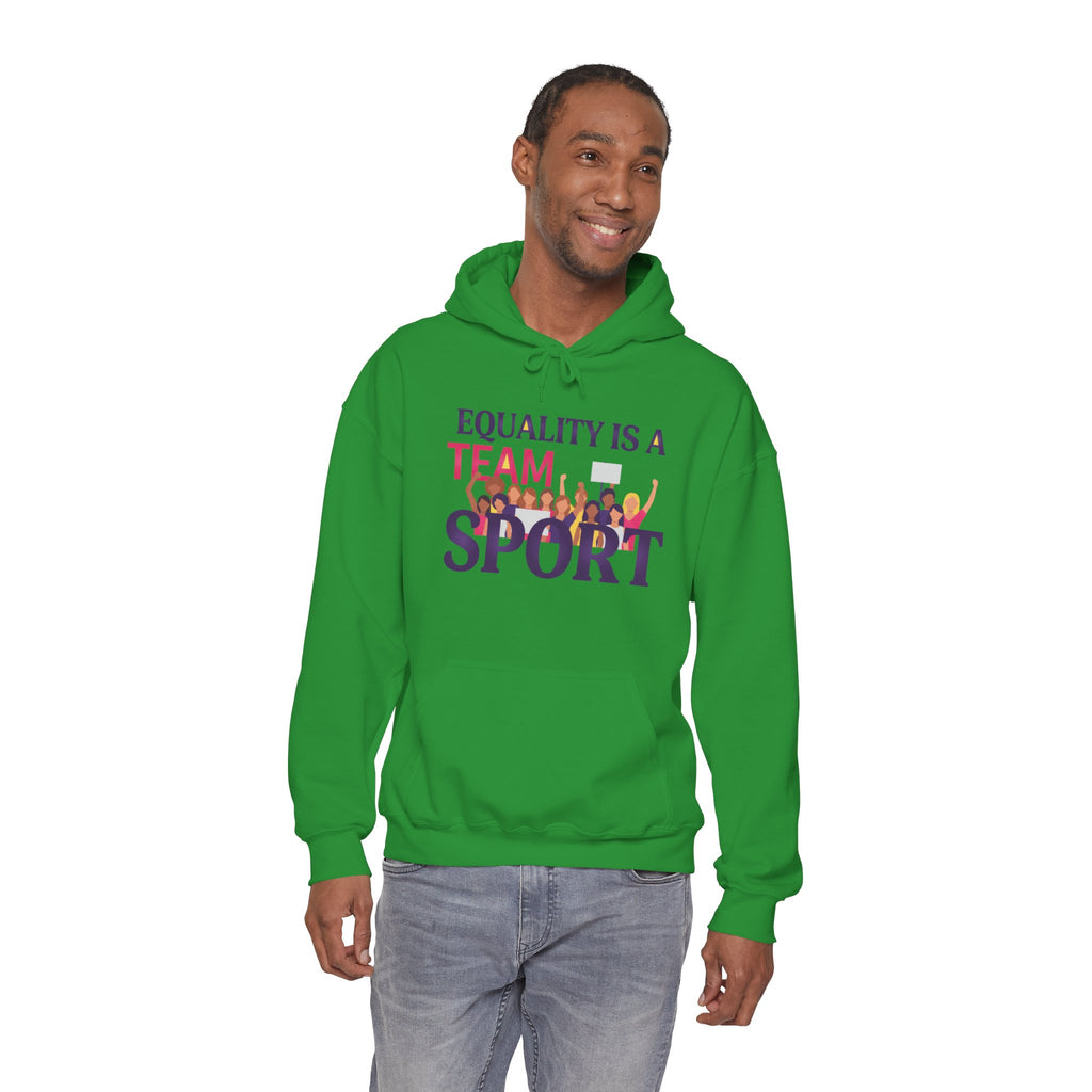 Equality Is a Team Sport Hoodie — Inclusive Team Unity Sweatshirt