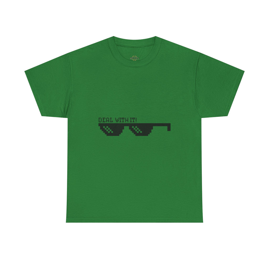 Just Do It Tomorrow Tee — 'Deal With It' Pixel Sunglasses Graphic T‑Shirt