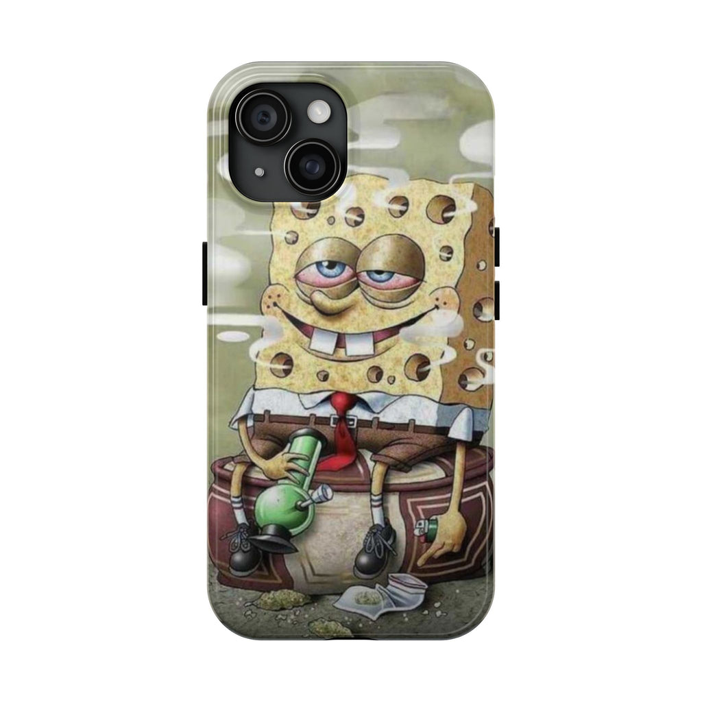 Sponge Parody Tough Phone Case – Stoned Cartoon Sponge Bob with Bong
