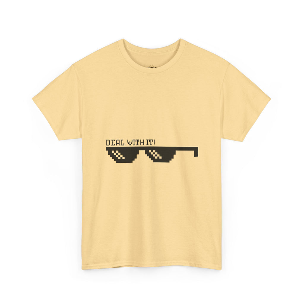Just Do It Tomorrow Tee — 'Deal With It' Pixel Sunglasses Graphic T‑Shirt