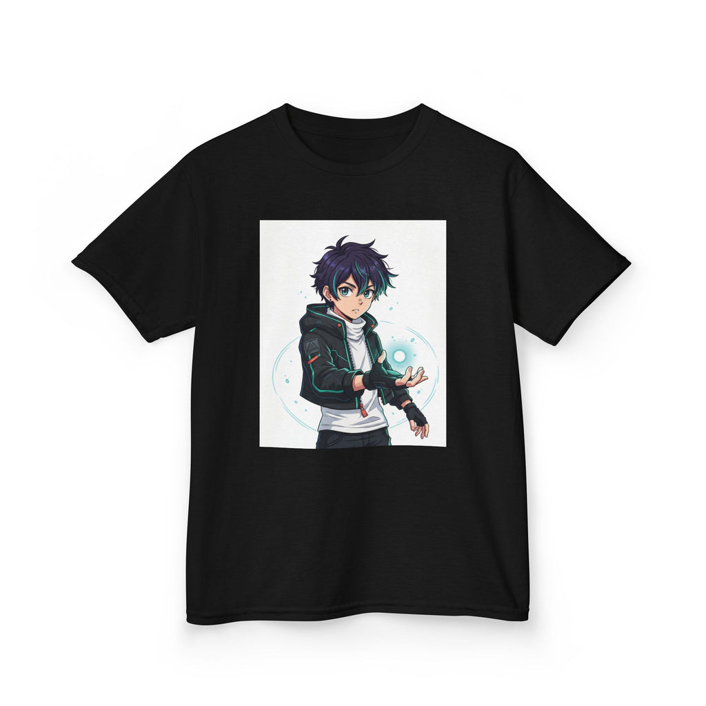 Kids Anime Mage T‑Shirt — Cute Boy Sorcerer Graphic Tee