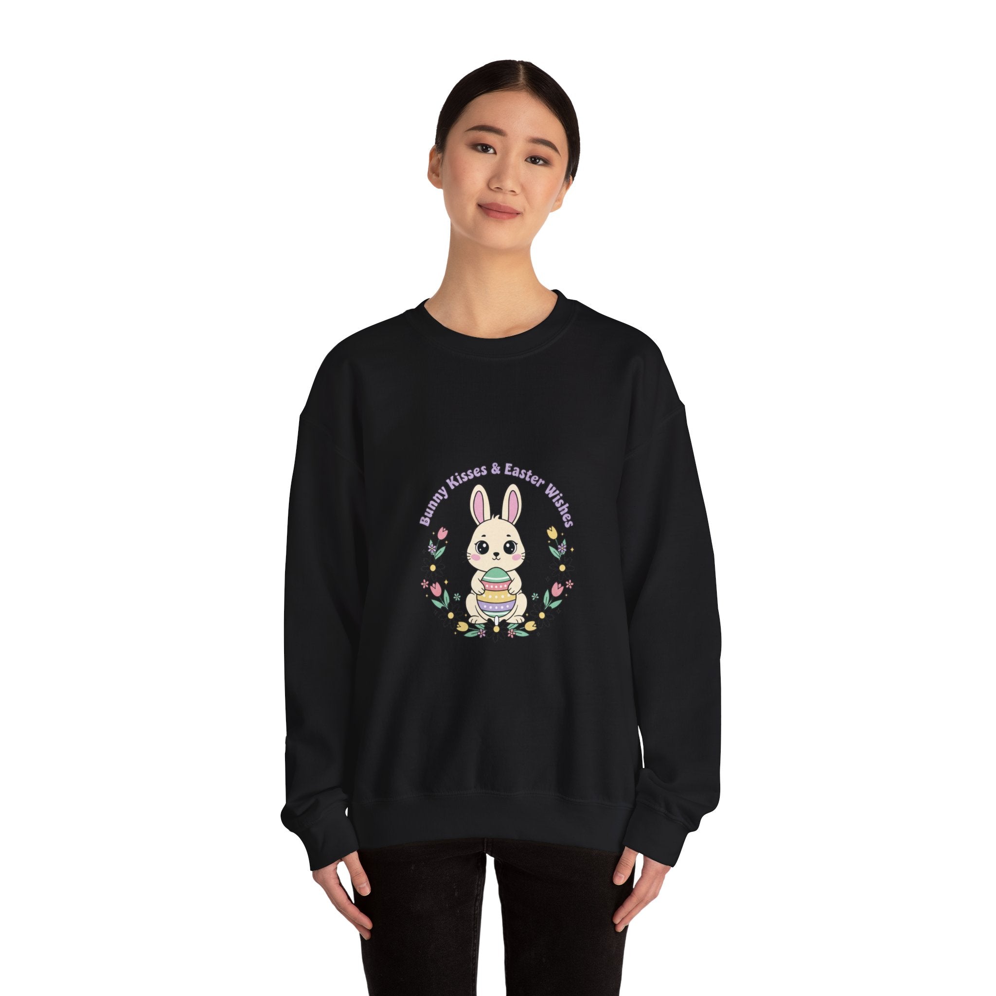 Easter Bunny Aesthetic Crewneck Sweatshirt, pastel spring, vintage Easter