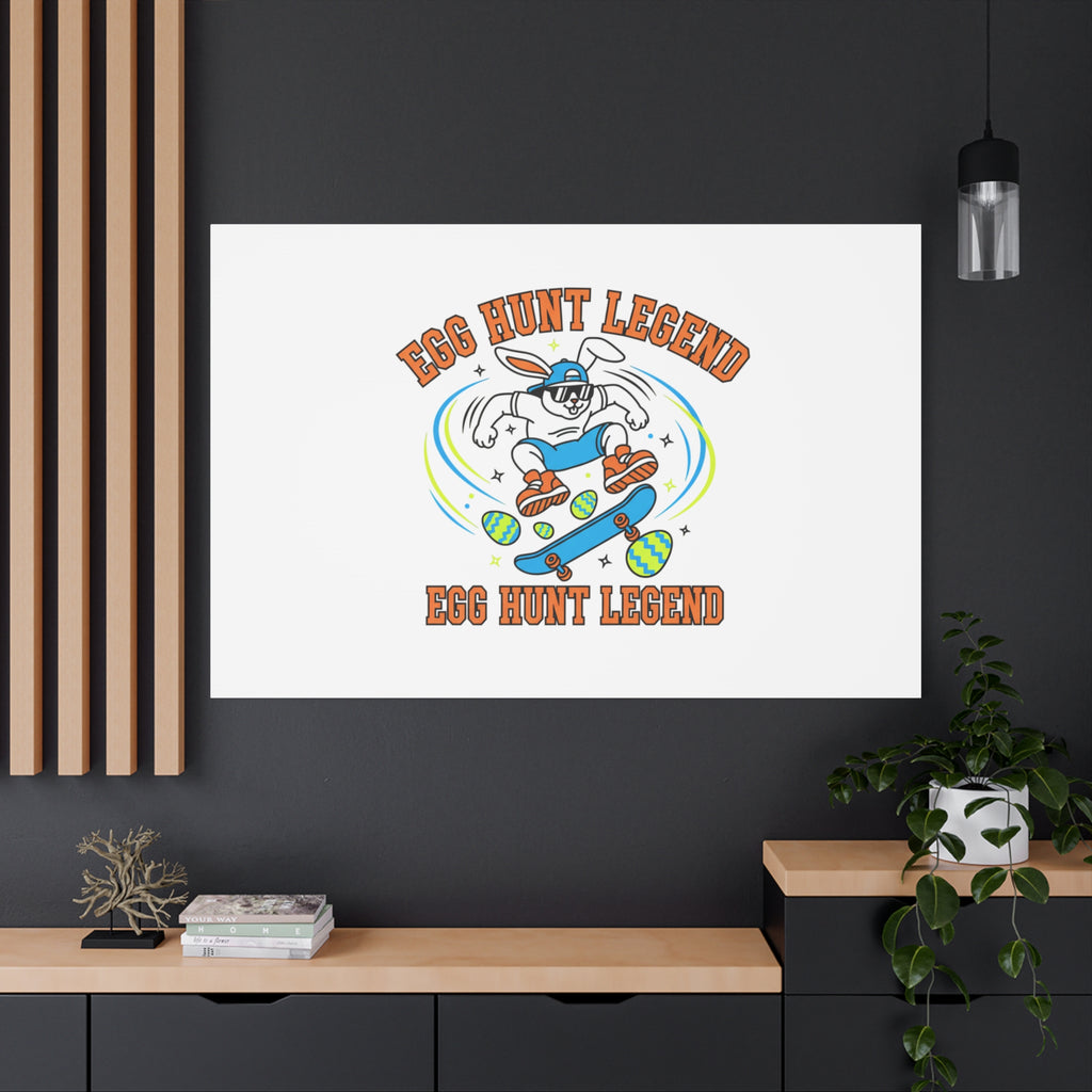 Egg Hunt Legend Canvas | Bold Boys Easter, Egg Hunter Skateboard Dino Egg