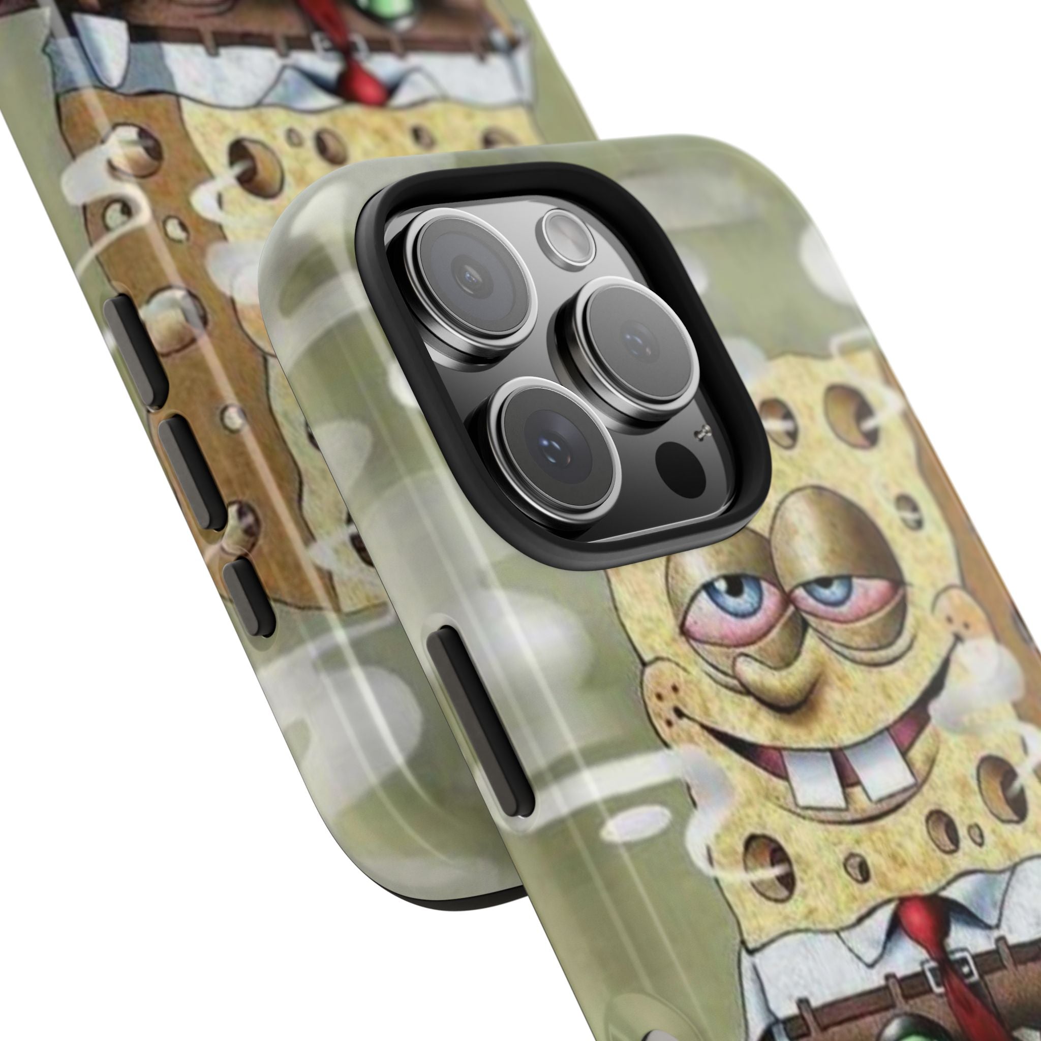 Sponge Parody Tough Phone Case – Stoned Cartoon Sponge Bob with Bong