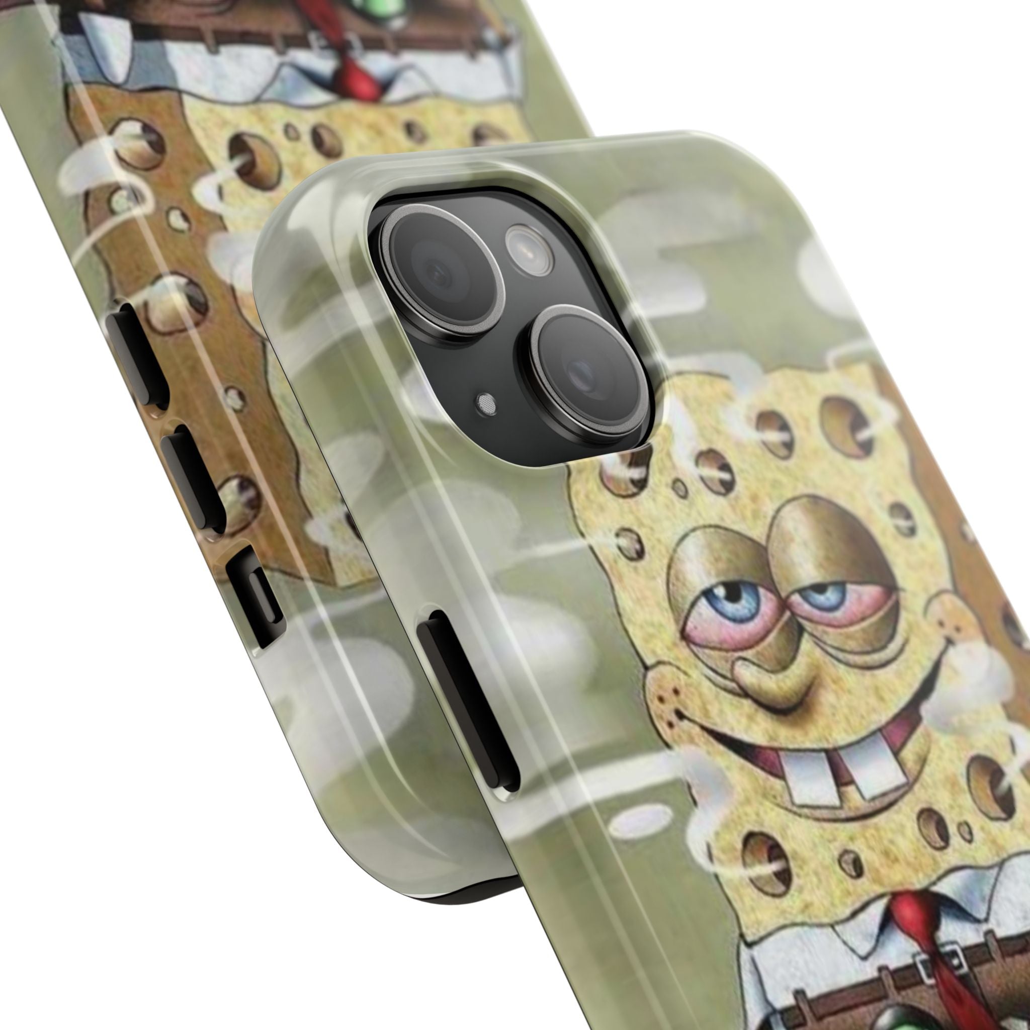 Sponge Parody Tough Phone Case – Stoned Cartoon Sponge Bob with Bong
