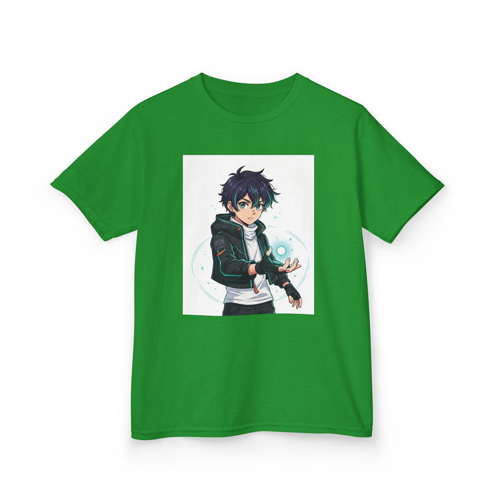 Kids Anime Mage T‑Shirt — Cute Boy Sorcerer Graphic Tee