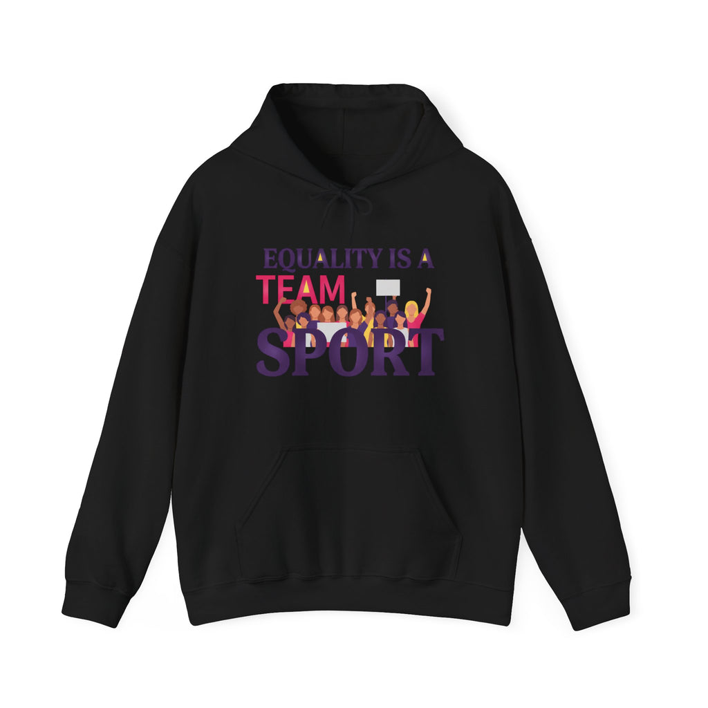 Equality Is a Team Sport Hoodie — Inclusive Team Unity Sweatshirt