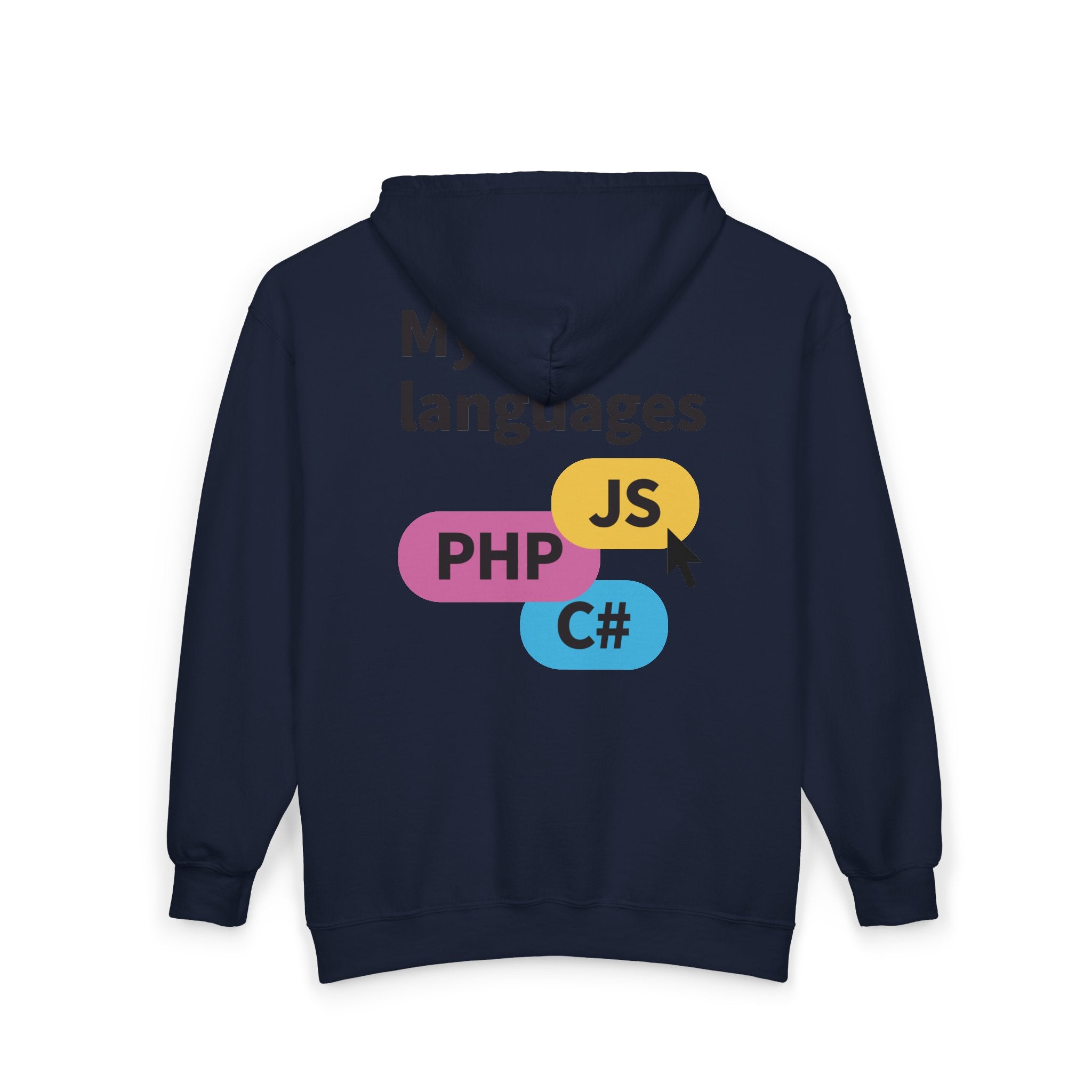 Monster Face Zip Hoodie — Playful Cartoon Splat Design