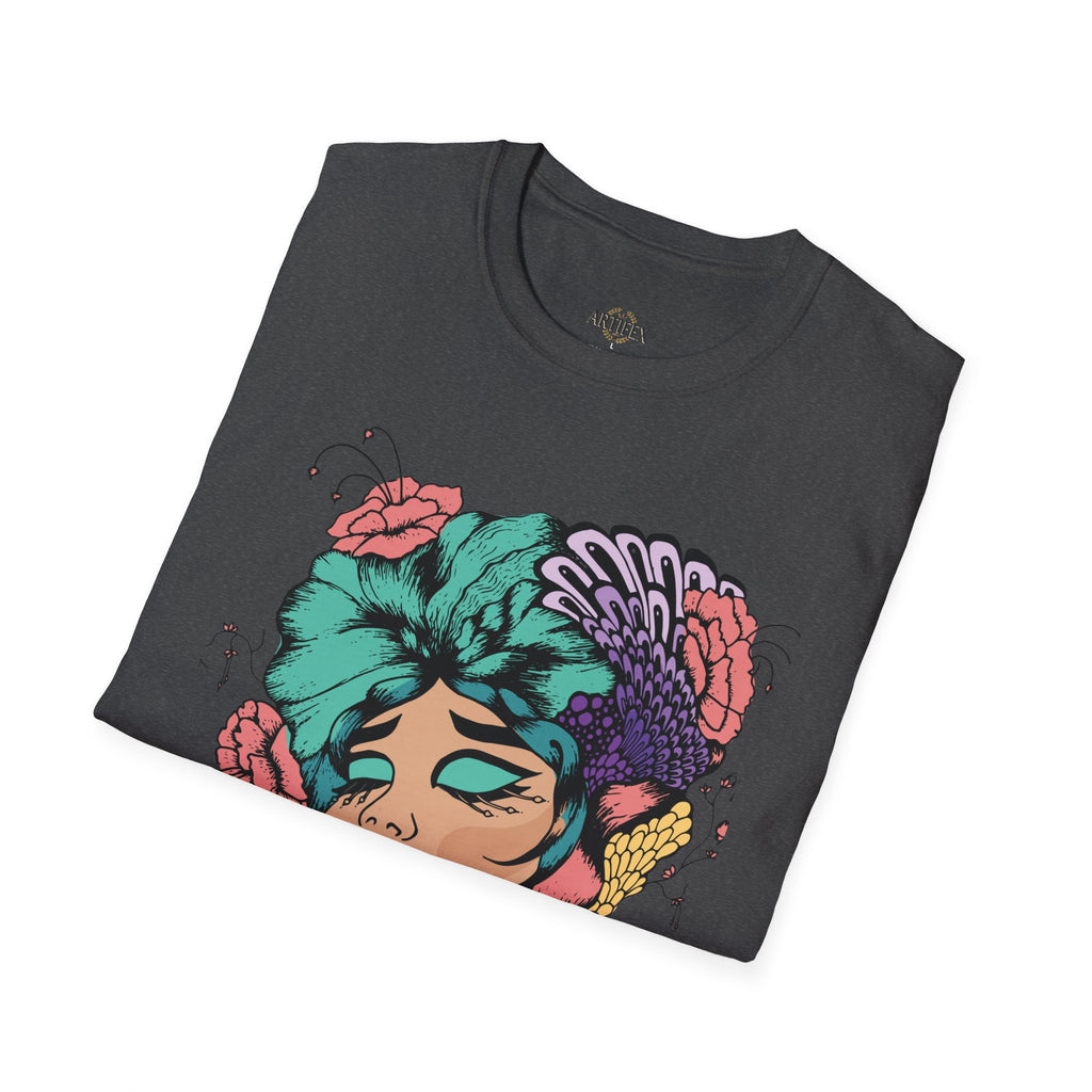 Girl Power Floral Portrait T-Shirt