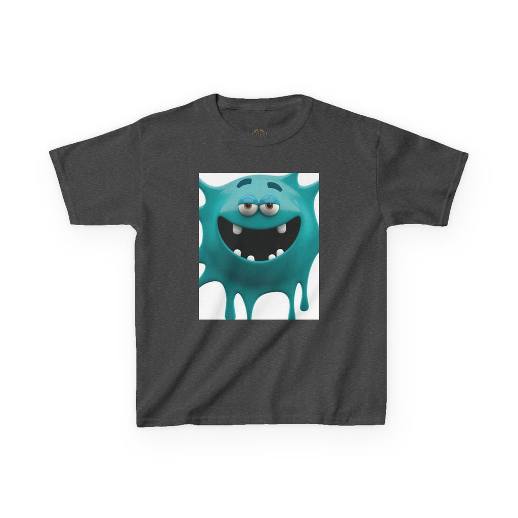 Kids Monster Drip T-Shirt — Cute Teal Cartoon Monster Tee