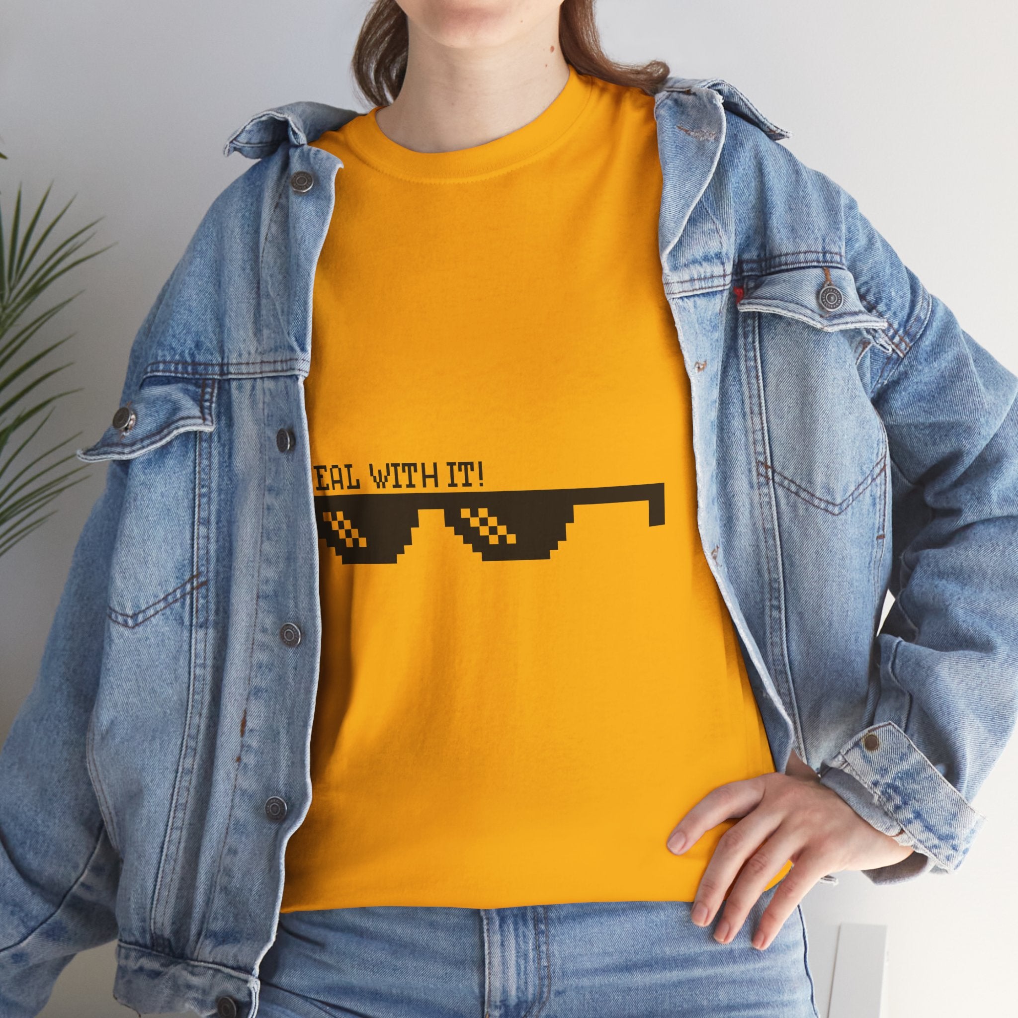 Just Do It Tomorrow Tee — 'Deal With It' Pixel Sunglasses Graphic T‑Shirt