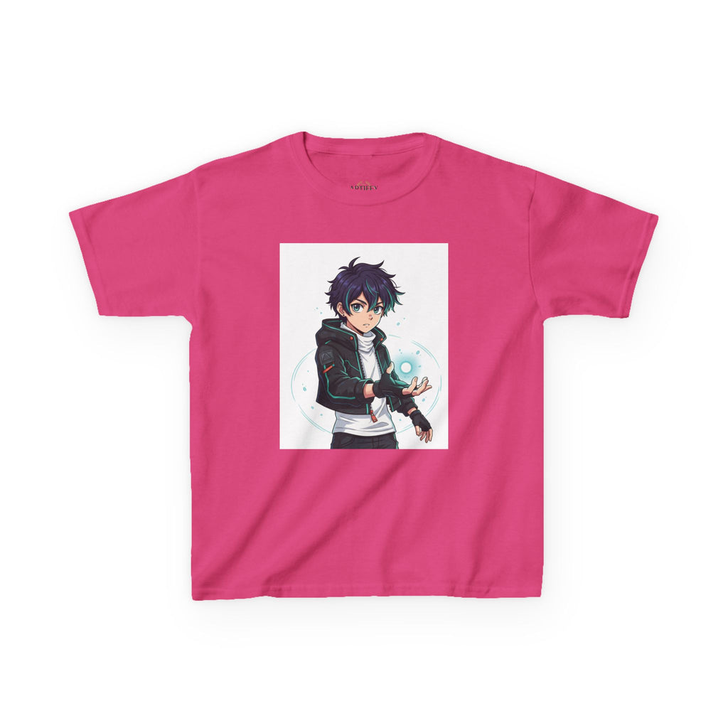 Kids Anime Mage T‑Shirt — Cute Boy Sorcerer Graphic Tee