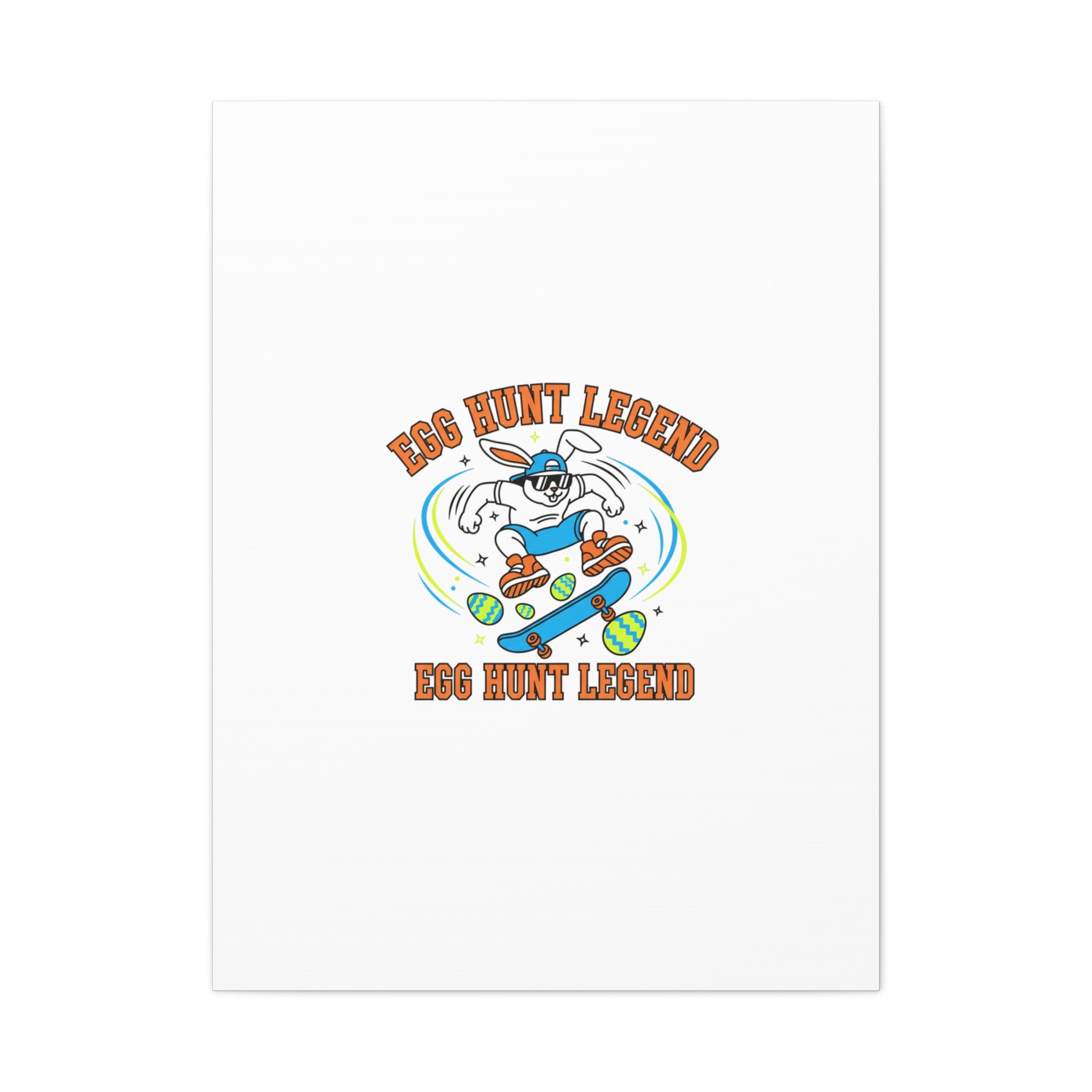 Egg Hunt Legend Canvas | Bold Boys Easter, Egg Hunter Skateboard Dino Egg