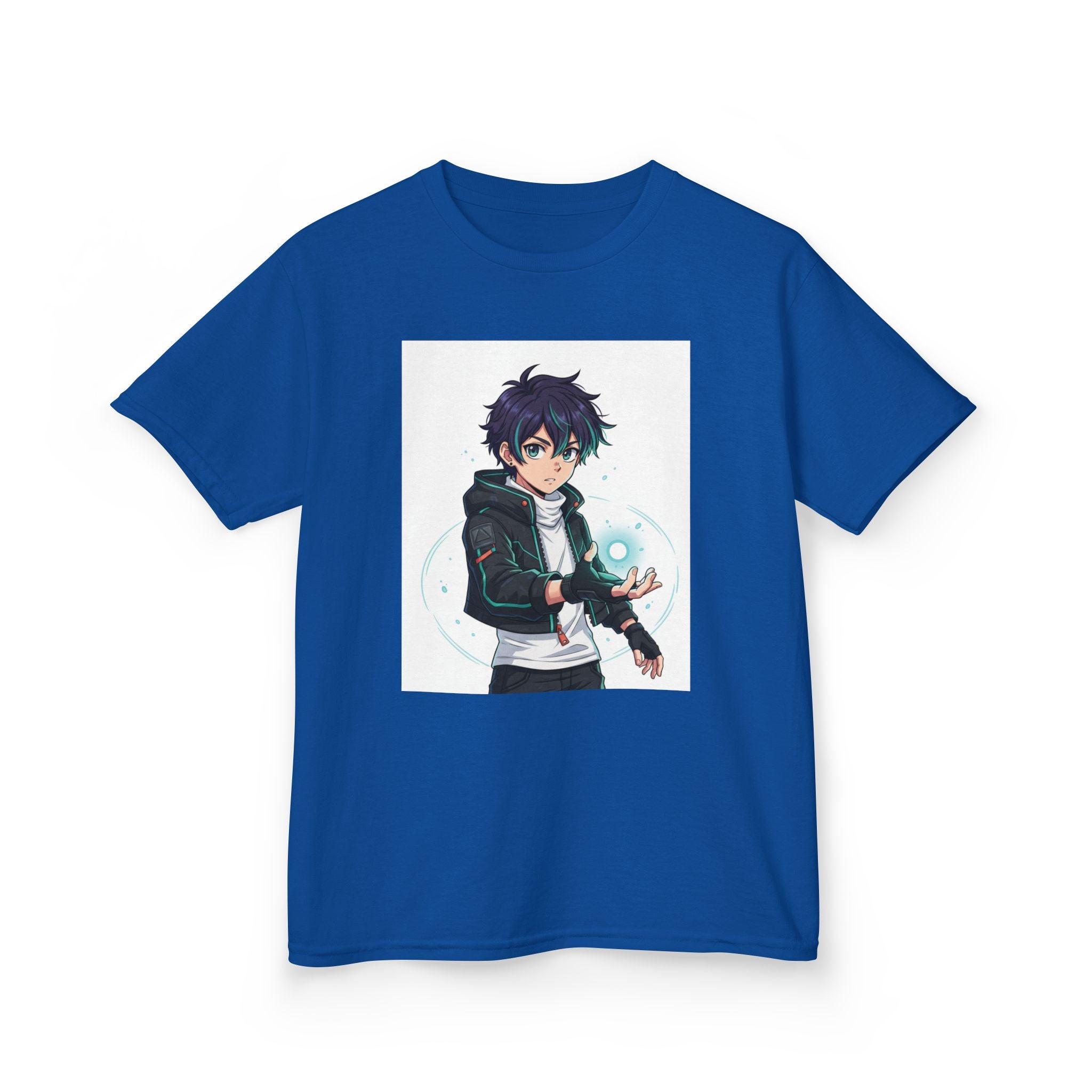 Kids Anime Mage T‑Shirt — Cute Boy Sorcerer Graphic Tee