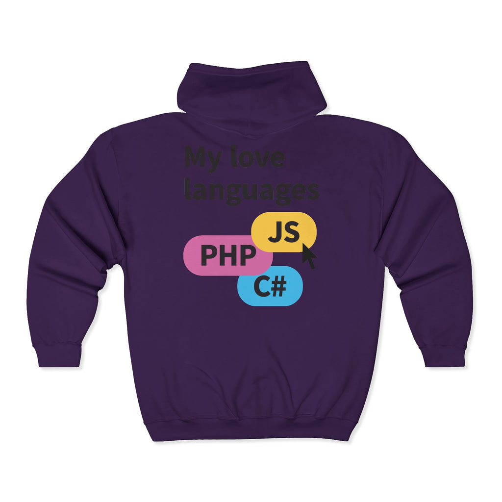 Monster Face Zip Hoodie — Playful Cartoon Splat Design