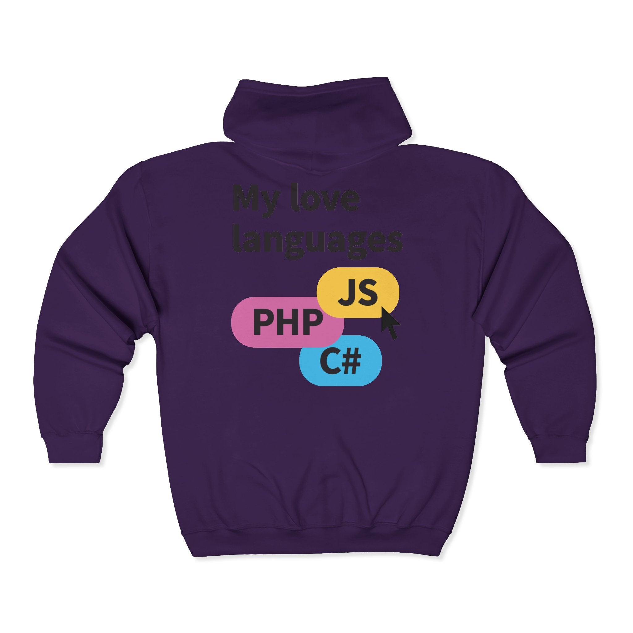 Monster Face Zip Hoodie — Playful Cartoon Splat Design