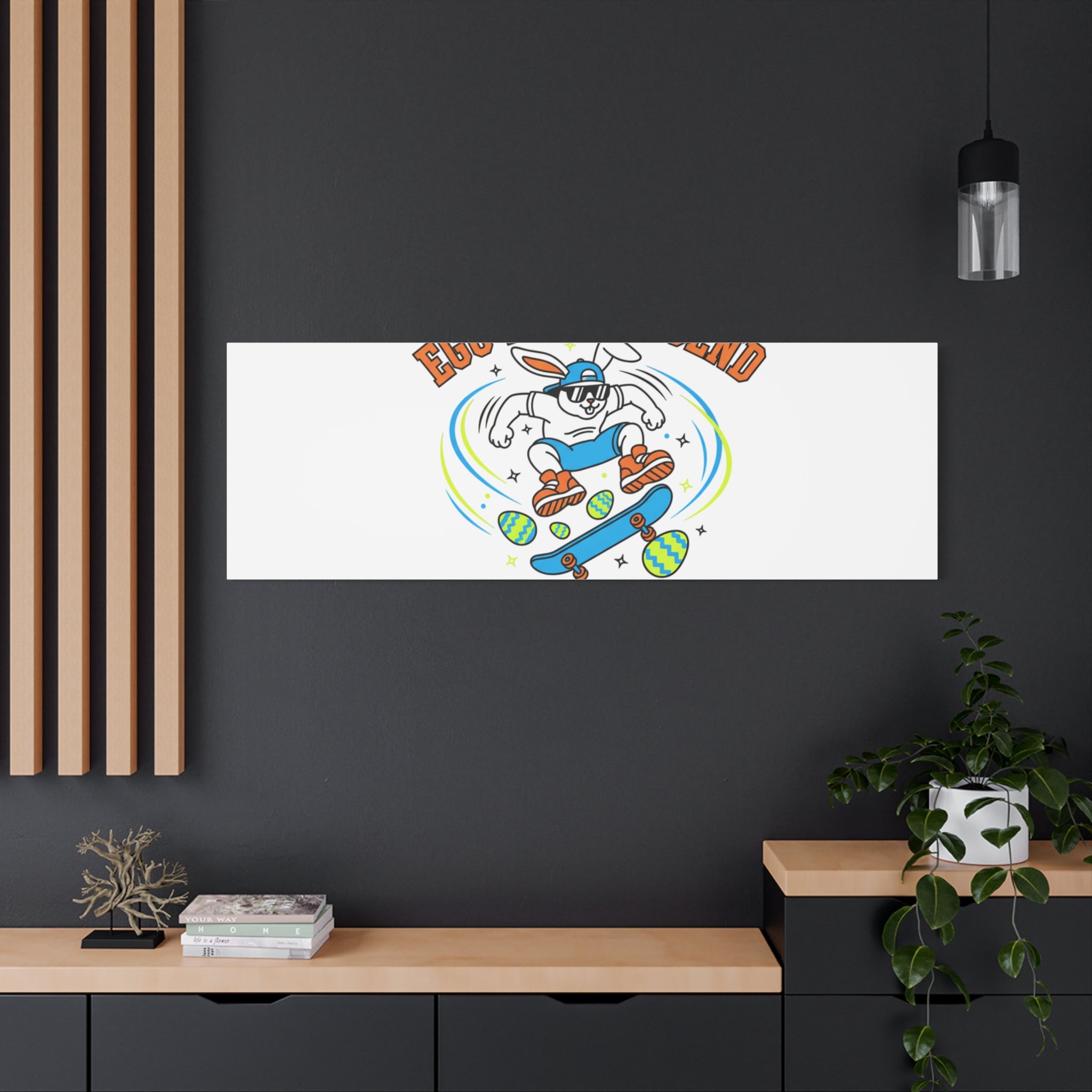 Egg Hunt Legend Canvas | Bold Boys Easter, Egg Hunter Skateboard Dino Egg