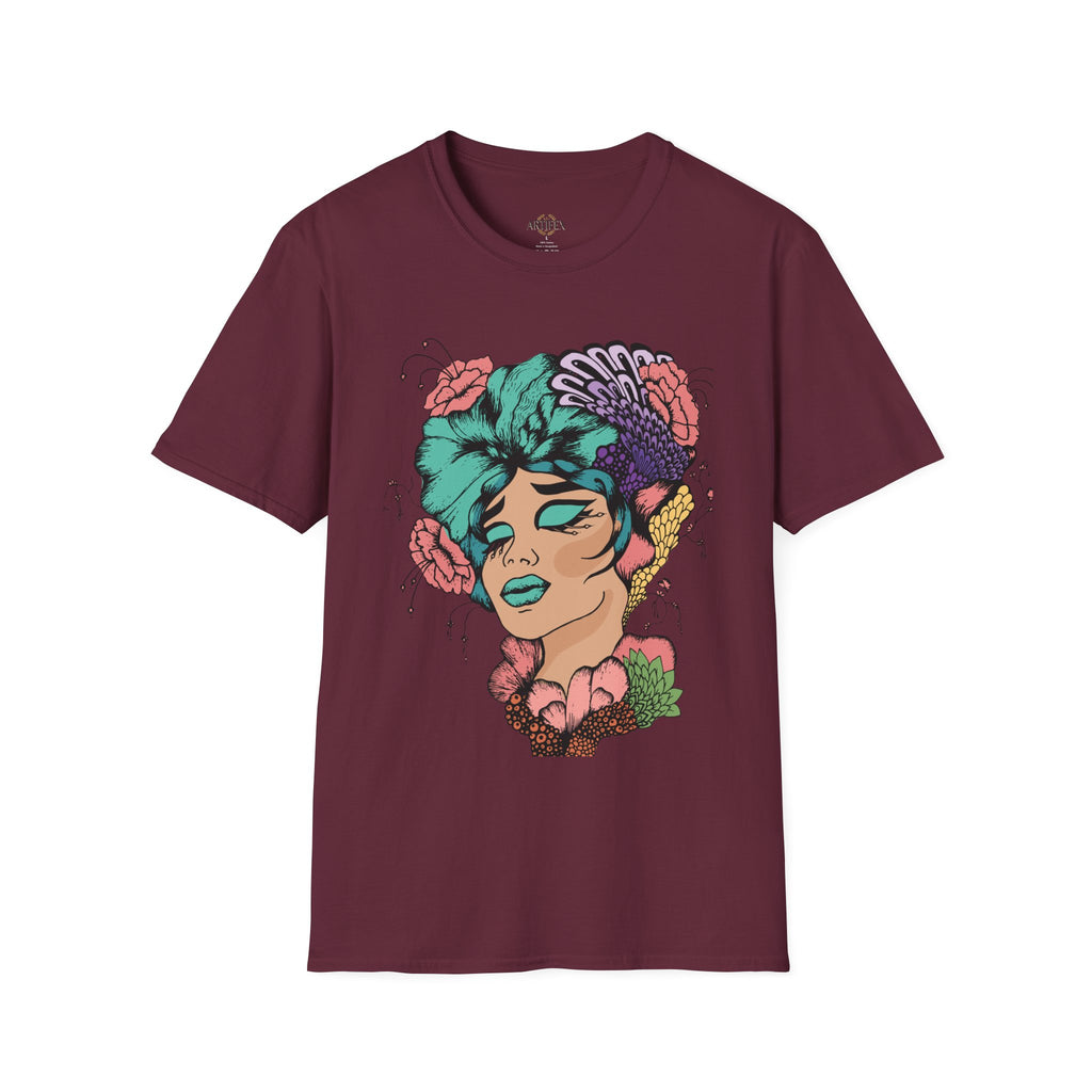 Girl Power Floral Portrait T-Shirt