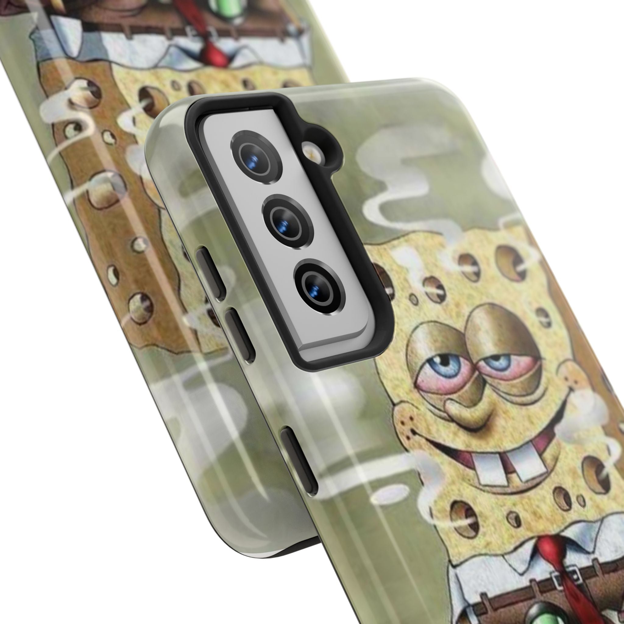 Sponge Parody Tough Phone Case – Stoned Cartoon Sponge Bob with Bong
